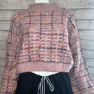 waffle knit sweater